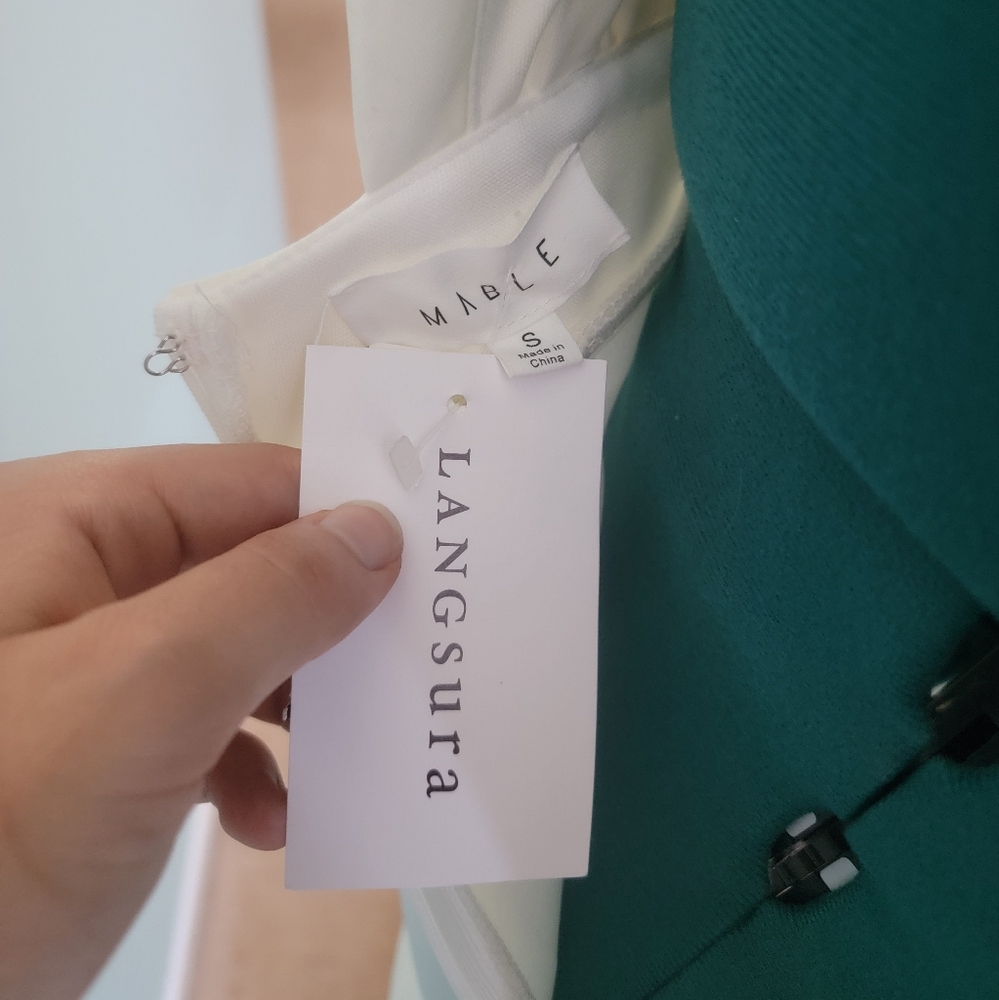NWT ✨️ MABLE Chic White Ruffle Mini Dress - Picture 6 of 6